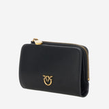 Portafoglio mini in pelle con logo 106206 A0F1Z99Q PINKO 