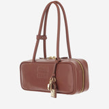 BORSA BEAU IN PELLE CON LOGO 5BB173 2CRWF0033 MIU MIU 