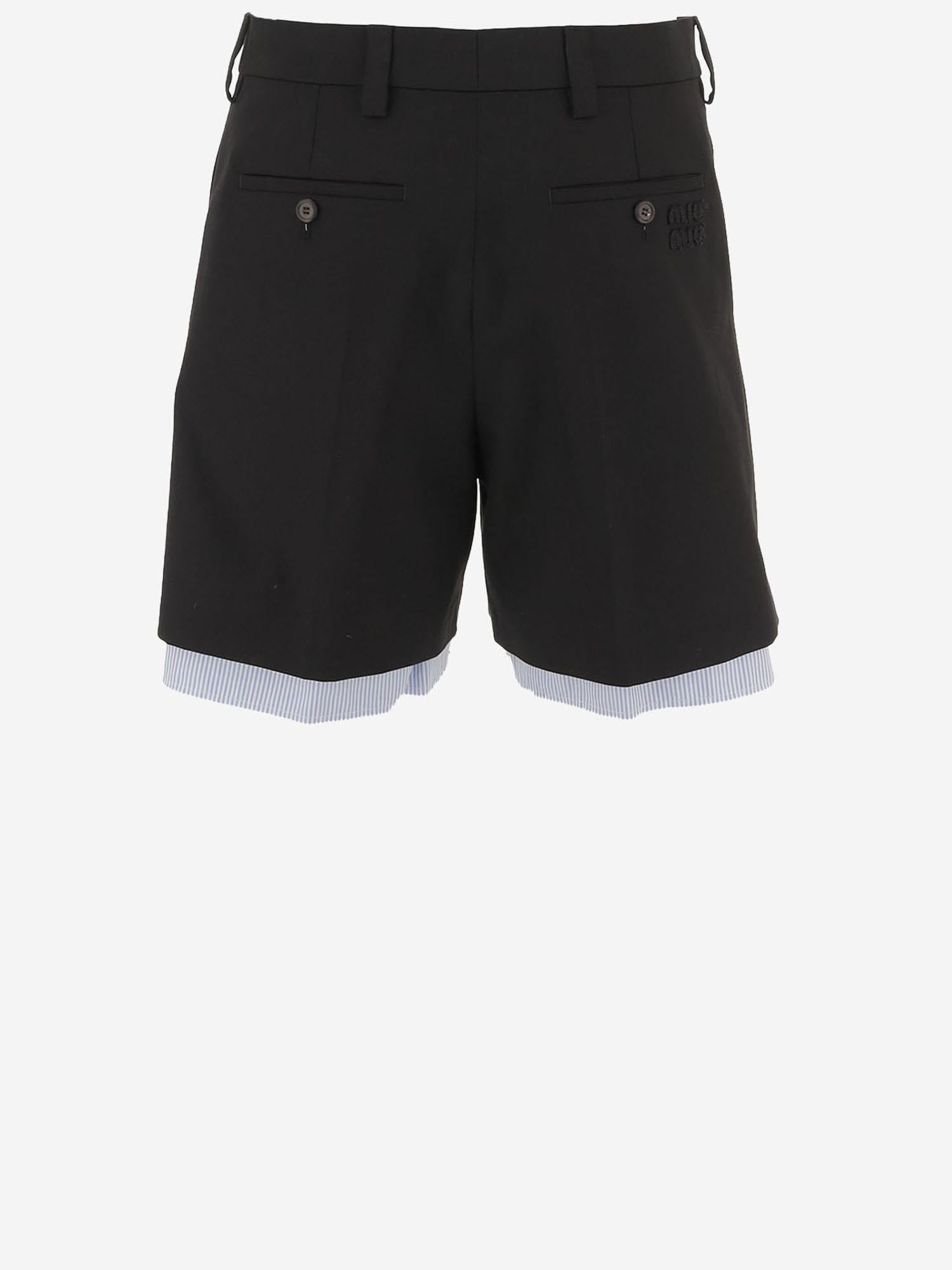 PANTALONI CORTI IN misto cotone MP1959 1UPXF0002 MIU MIU 