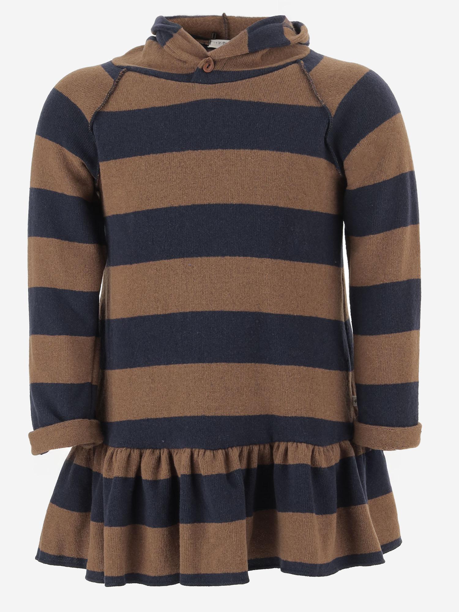 Abito in misto cotone stretch 25W158 CASTAGNA 1+ IN THE FAMILY KIDS 