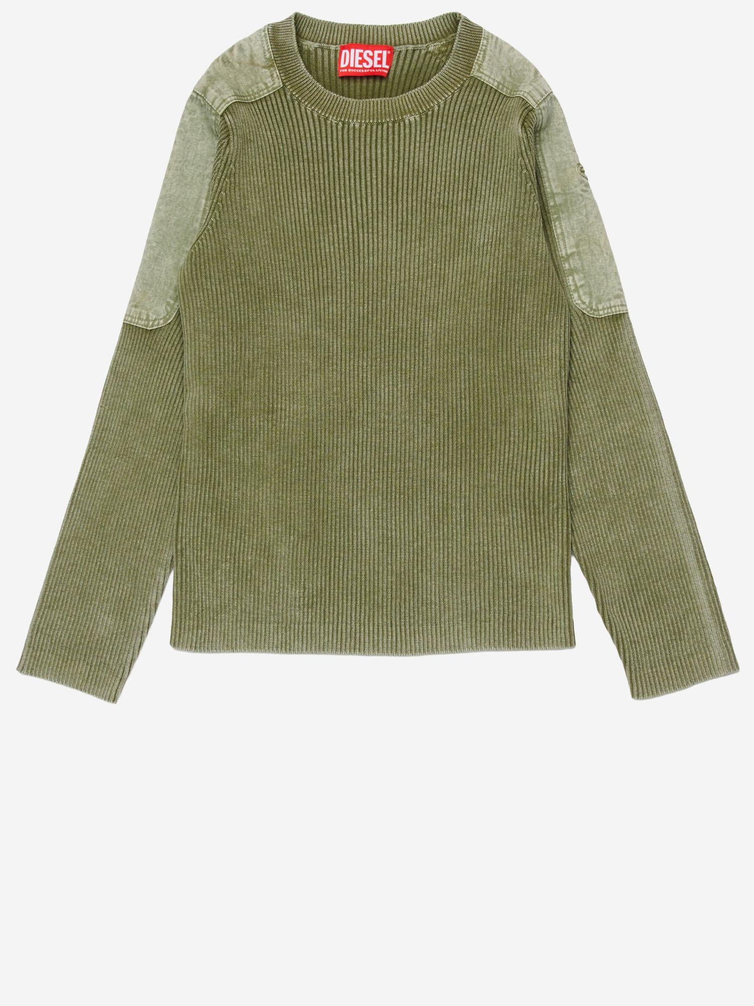 MAGLIA KAMERYN IN COTONE CON PATCH SPALLA J02651 KYA0DK511 DIESEL KIDS 