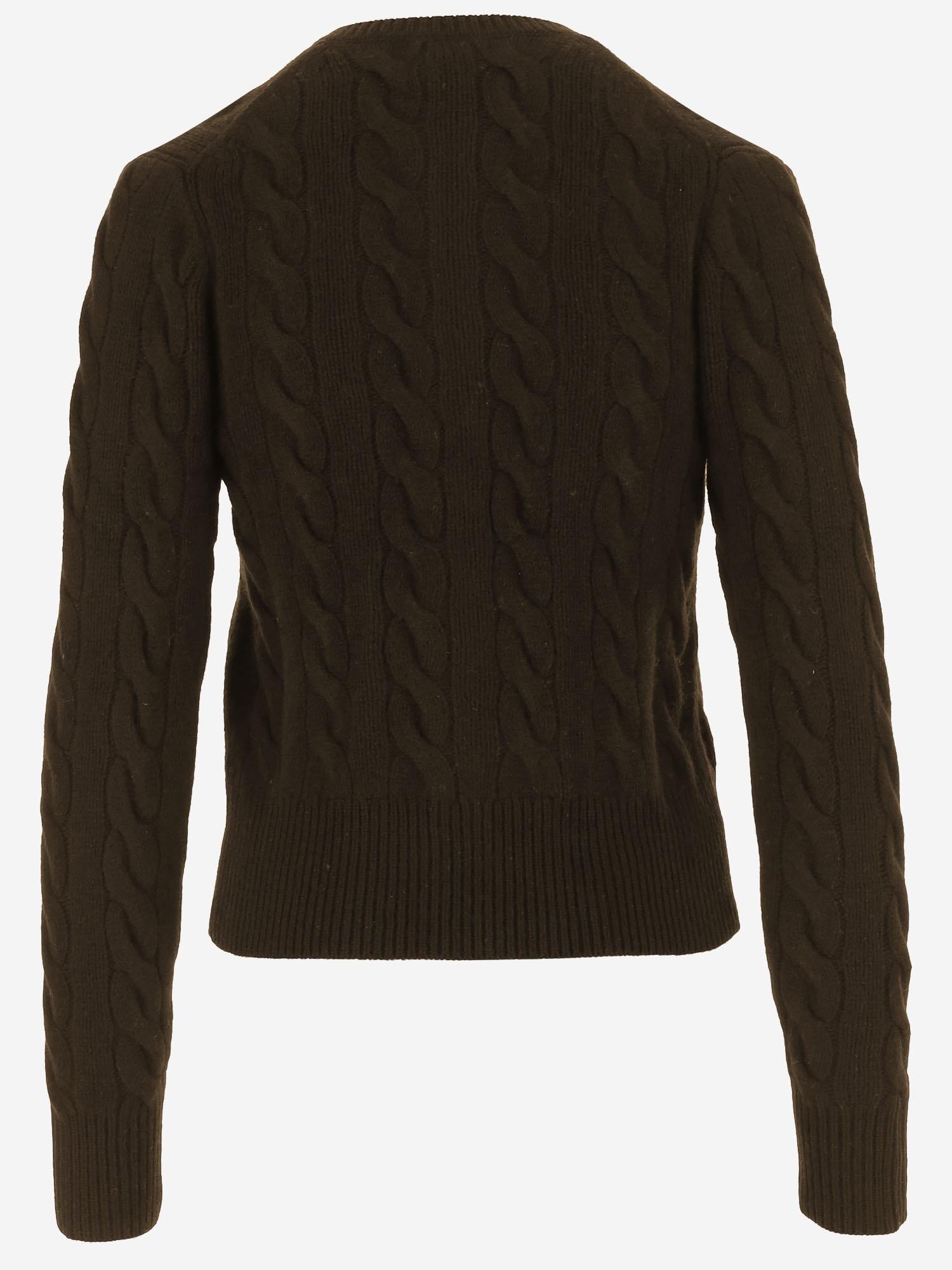 CARDIGAN IN LANA E CASHMERE CON LOGO 211972104 007 POLO RALPH LAUREN 