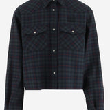 CAMICIA TARTAN IN LANA MK1970 174RF0D3Z MIU MIU 