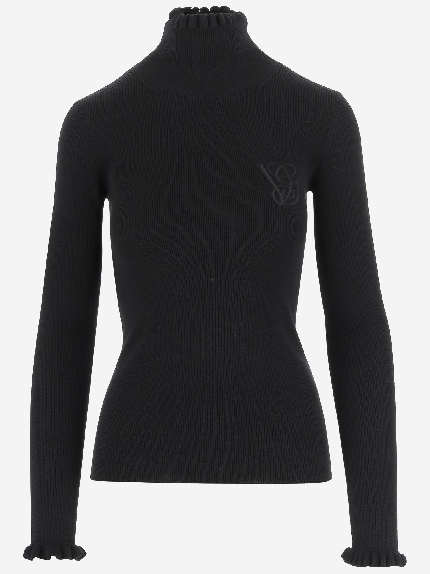 MAGLIA IN LANA A COSTE CON LOGO 7B3KC66G 9H70NO VALENTINO 