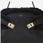 BORSA A SPALLA HUG SOFT 21A443 001NEROTESTADIMORO SALVATORE FERRAGAMO 