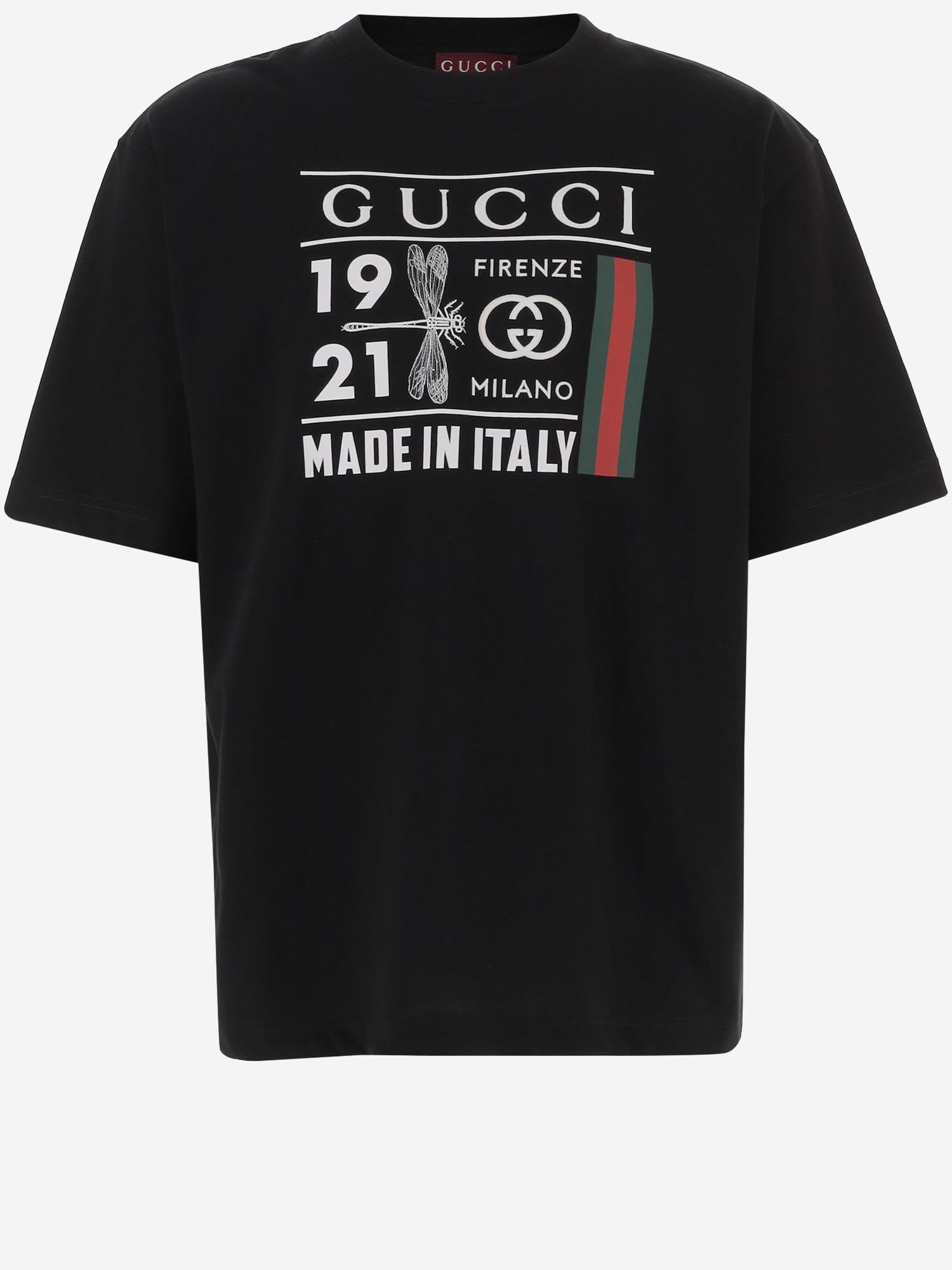 T-SHIRT IN COTONE CON STAMPA 798115 XJHSF1043 GUCCI 