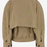 GIACCA IN COTONE CON COLLETTO IN PELLE 852425 V6KO02549 BOTTEGA VENETA 