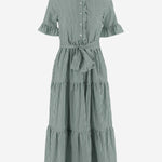 ABITO IN COTONE A RIGHE CON COLLO ARRICCIATO 4394 48510132 F.IT 