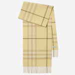 SCIARPA IN CASHMERE CON MOTIVO CHECK 8112710 BUFFYELLOW BURBERRY 