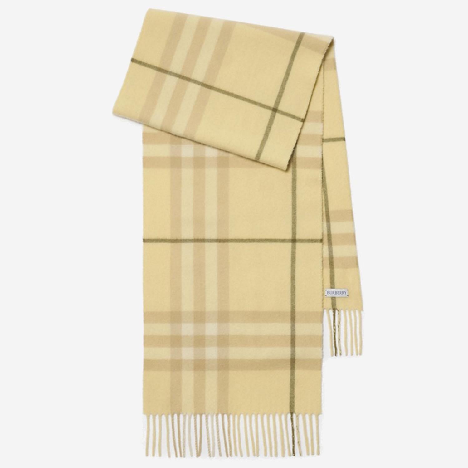 SCIARPA IN CASHMERE CON MOTIVO CHECK 8112710 BUFFYELLOW BURBERRY 