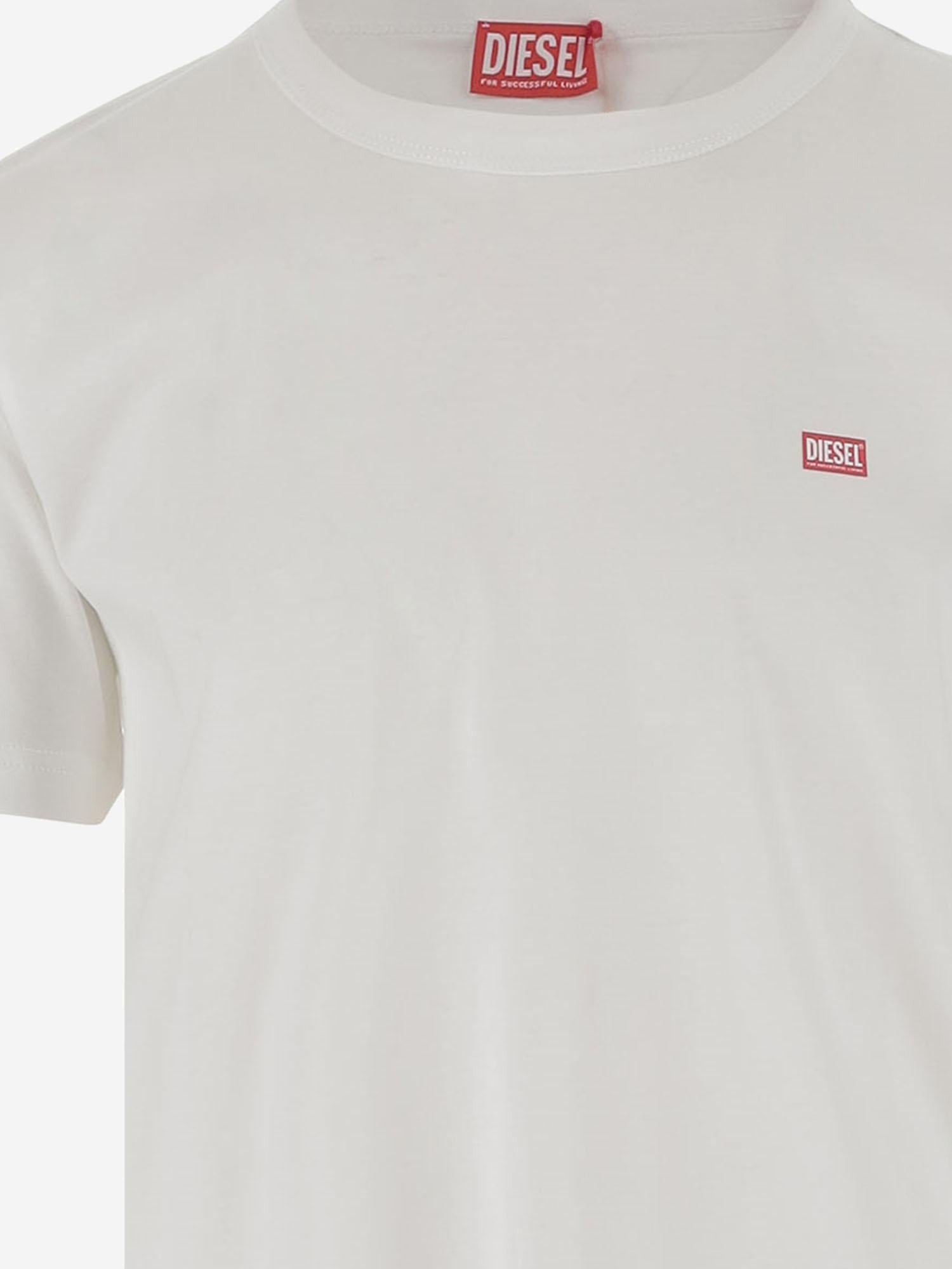 T-SHIRT IN COTONE CON LOGO A14819 0SKAF100 DIESEL 