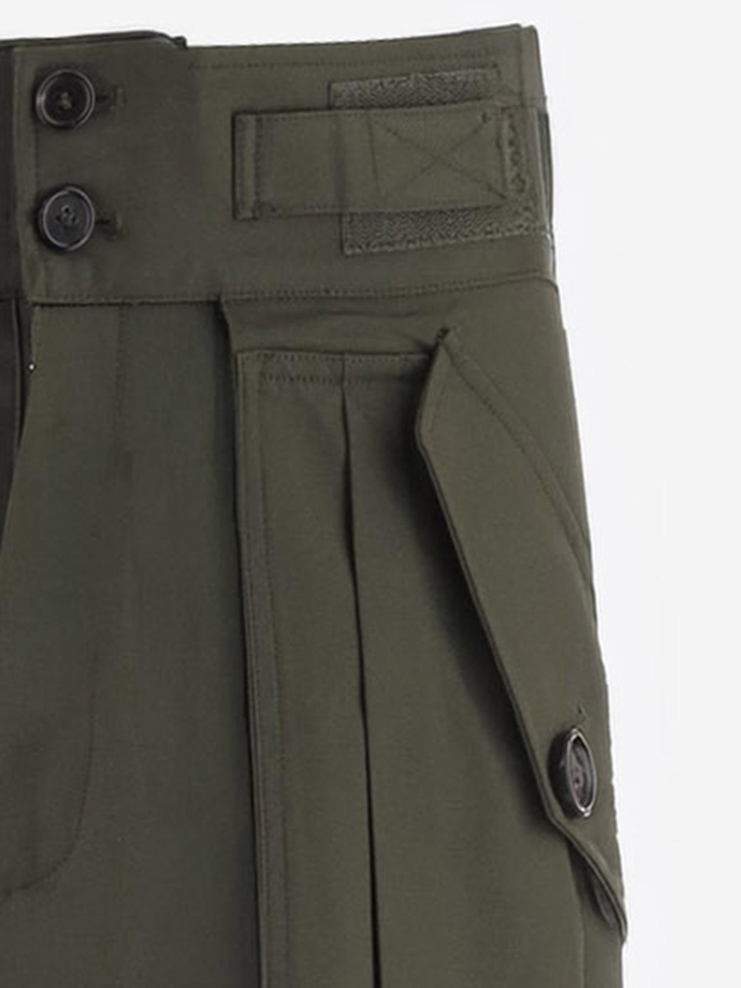 PANTALONI IN COTONE CON TASCHE A PATTA PAFS21864 420 THE FRANKIE SHOP 