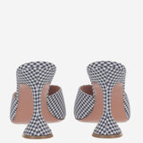 SANDALI LUPITA IN TESSUTO E PELLE LUPITASLIPPER 95BLUEWHITE AMINA MUADDI 