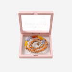 BRACCIALE IN TESSUTO E PERLE DI VETRO FISHGLASSBEAD TELLOWORANGE SORBET ISLAND 