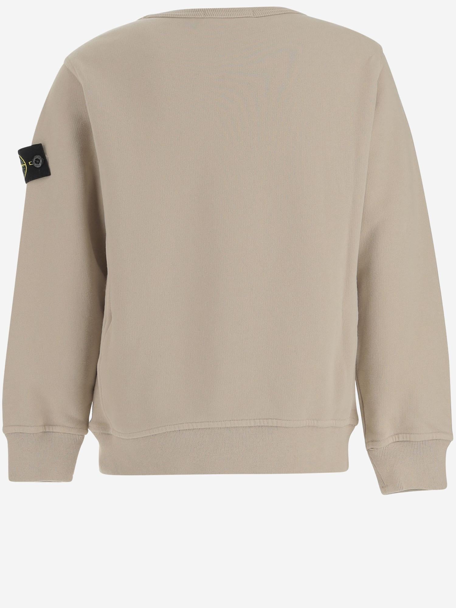 FELPA IN COTONE STRETCH CON LOGO 6100001 S0A20V0095 STONE ISLAND KIDS 