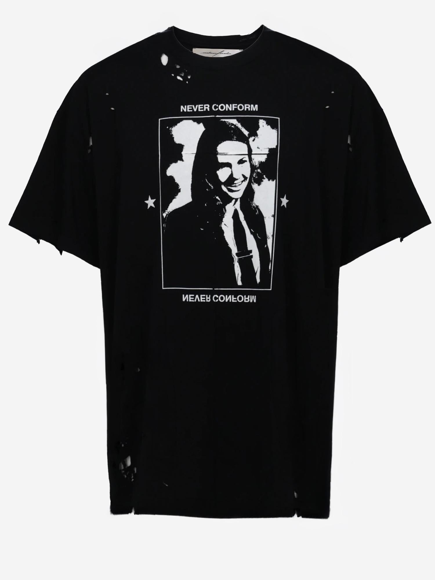 T-SHIRT HANNAH IN COTONE CON GRAFICA FRONTALE MAT02T006 1 MATIERES FECALES 