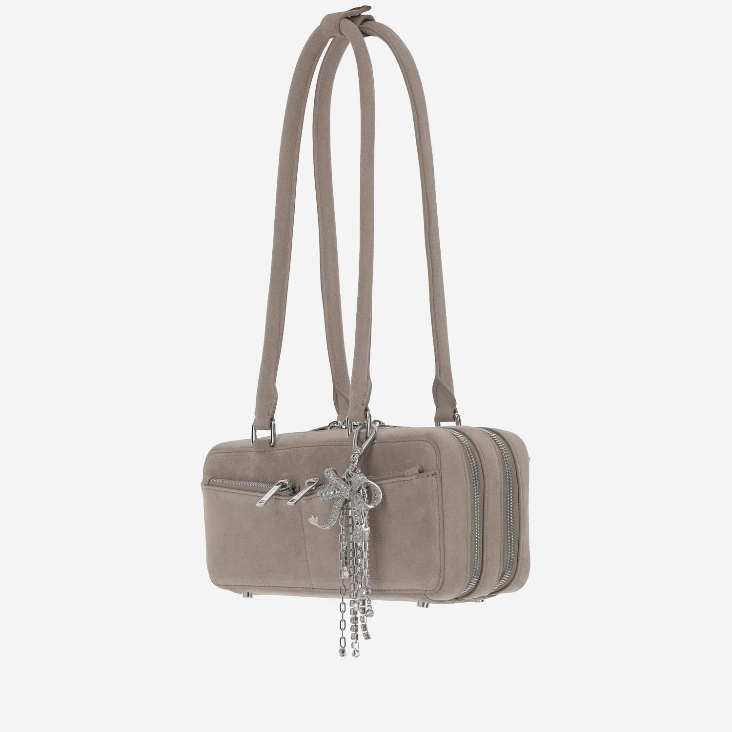 Baguette in pelle scamosciata PF25315AGR GREY SELF PORTRAIT 