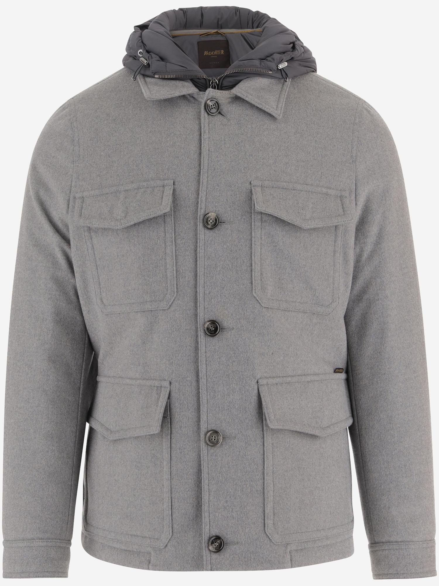 GIUBBOTTO IN MISTO LANA E CASHMERE MOUGI101197 U0051 MOORER 