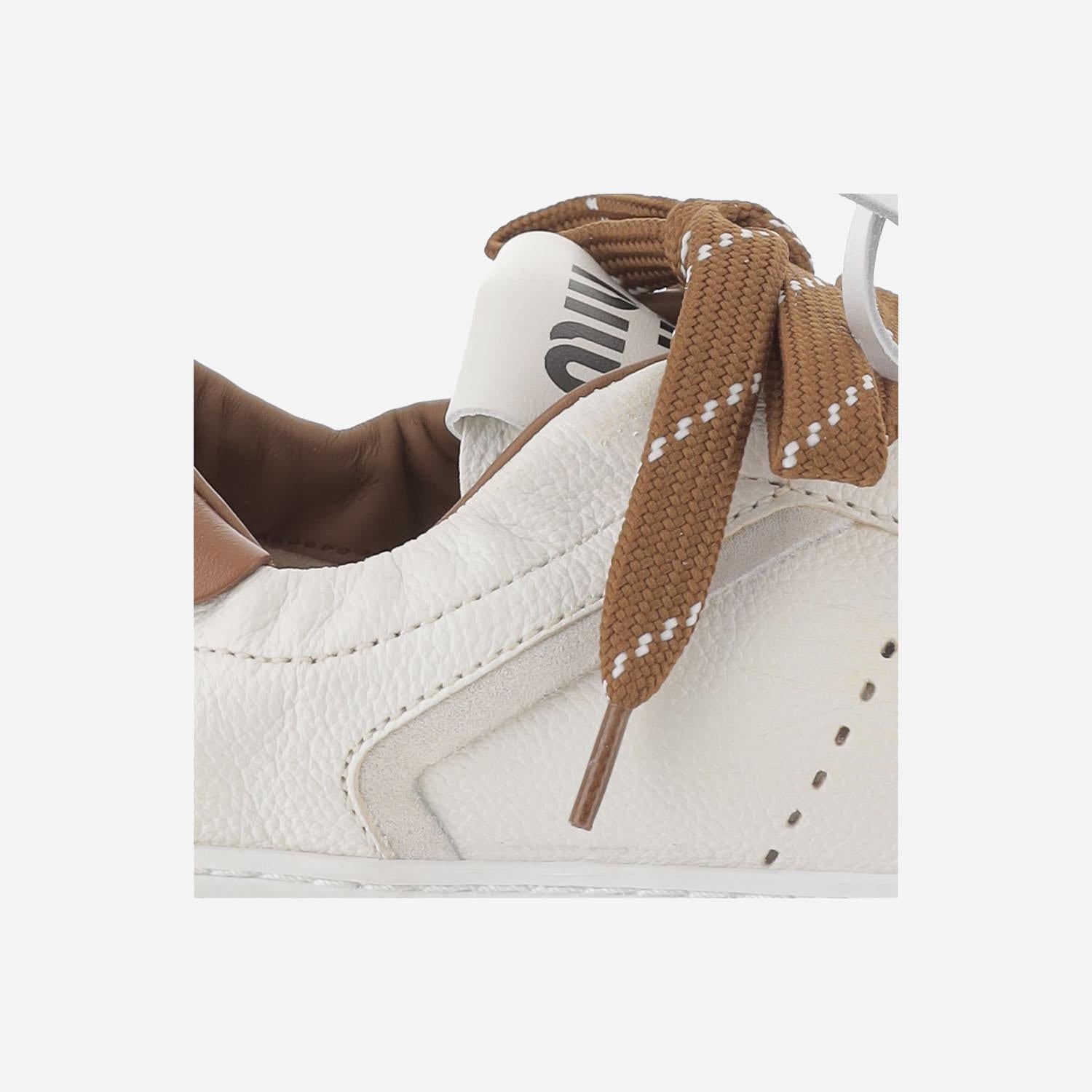 SNEAKERS IN PELLE DECO' 5E532E 2KJF0TPR MIU MIU 