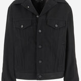 GIACCA IN DENIM NERO CON CHIUSURA A BOTTONI 849898 TTWA41000 BALENCIAGA 
