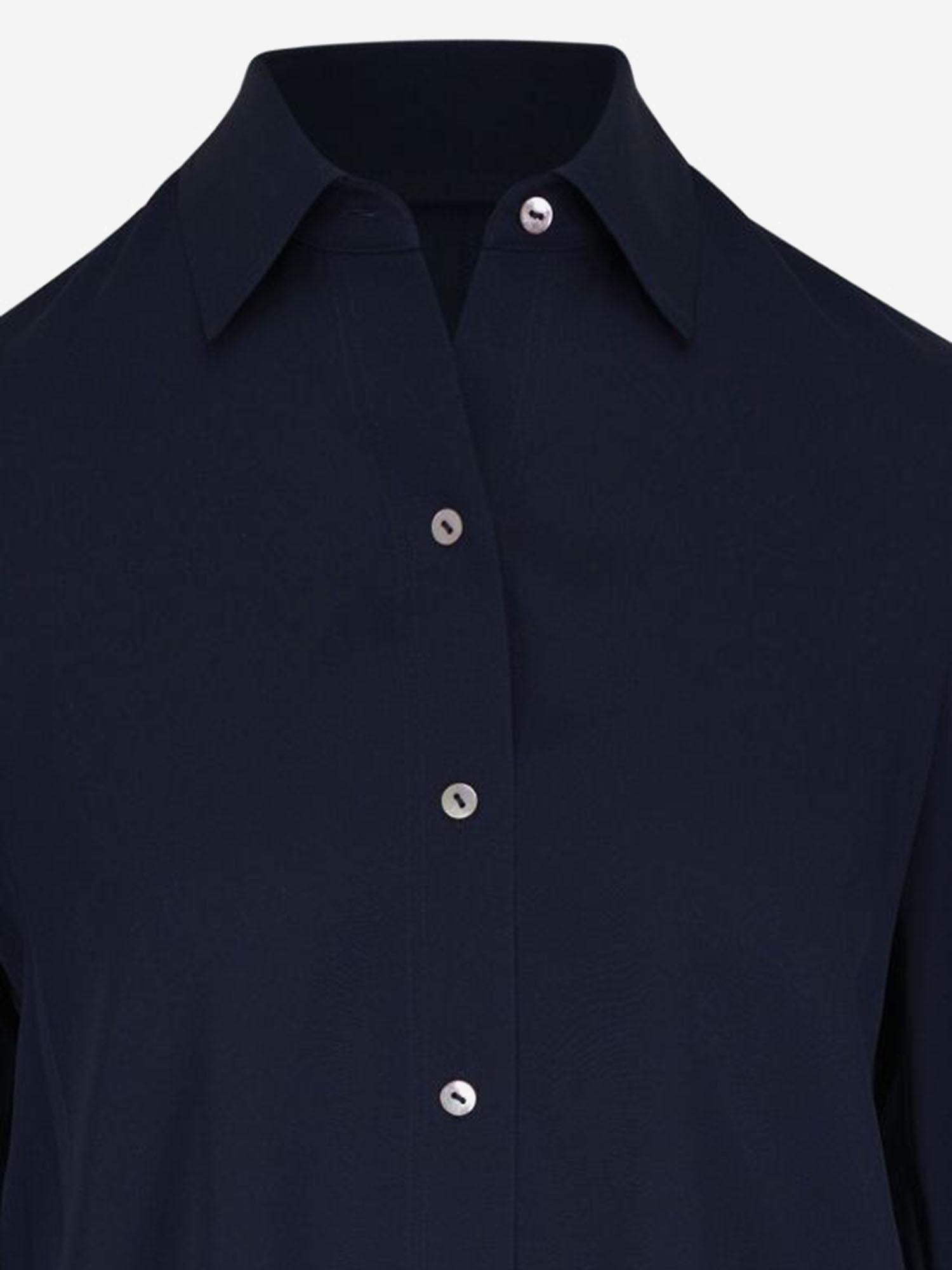 CAMICIA IN SETA STRETCH V101013150 403CBL VINCE 