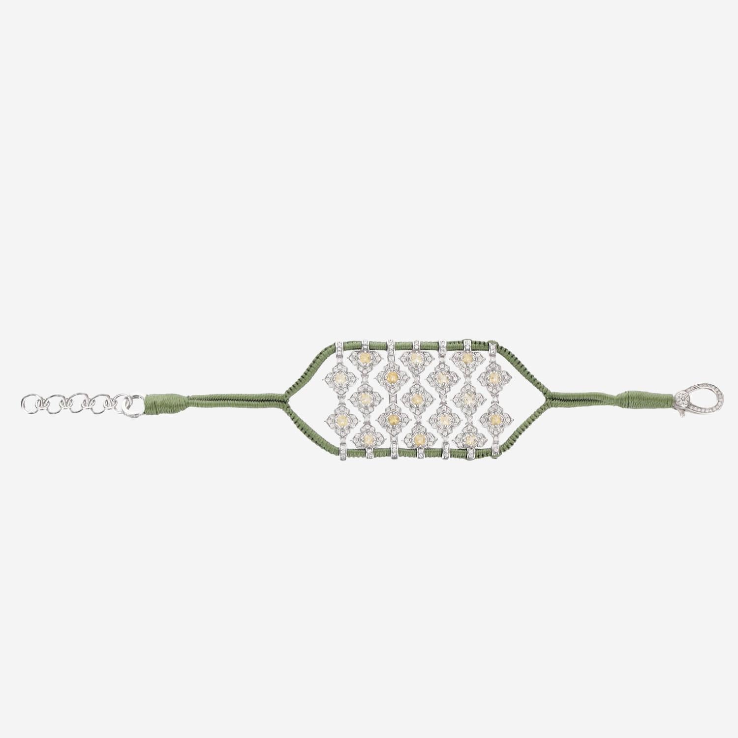BRACCIALE ARGENTO CON DETTAGLIO GEOMETRICO BRASILIA OLIVE SILVIA BINI GIOIELLI 