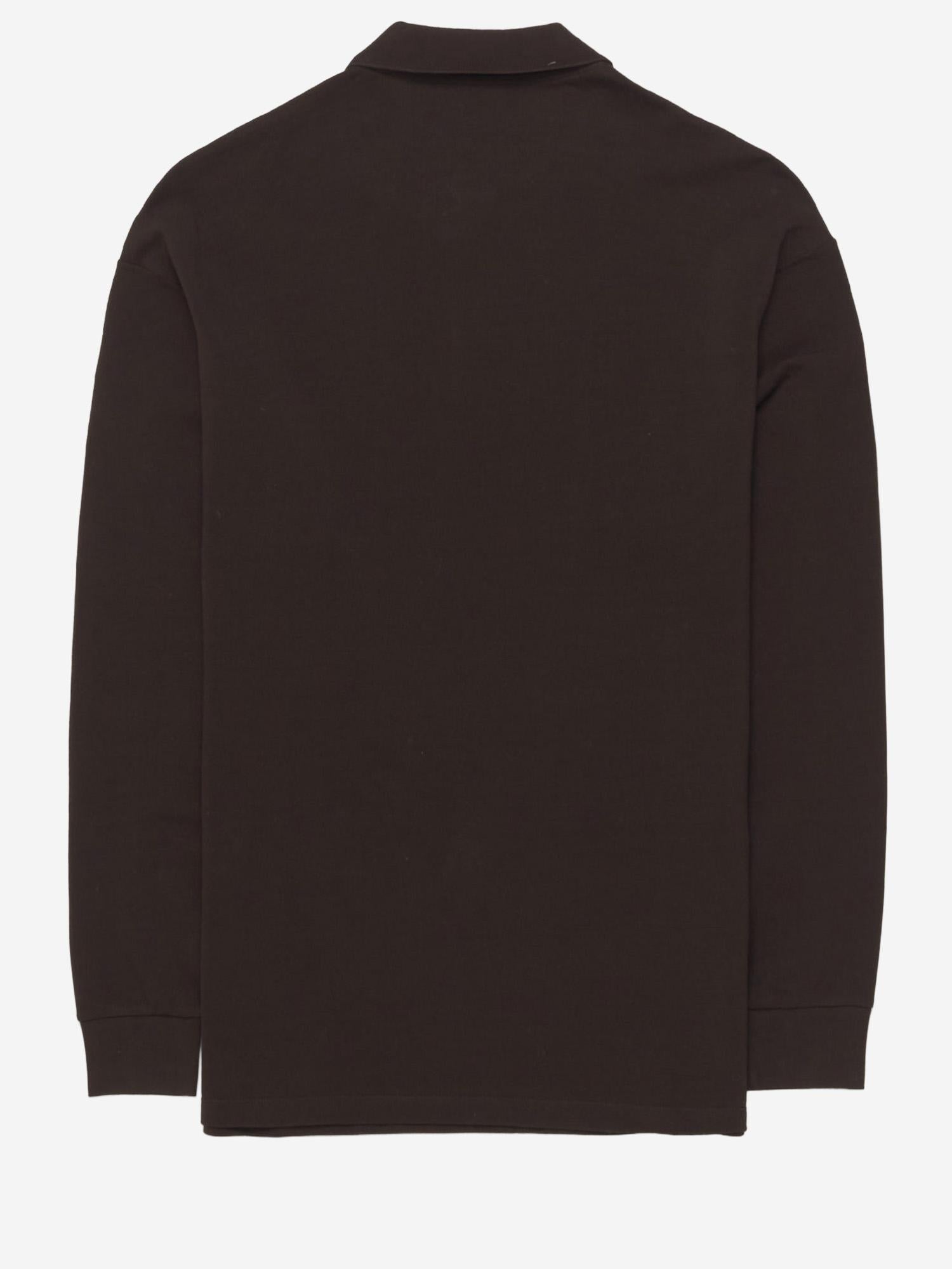 POLO A MANICHE LINGHE IN COTONE CON LOGO MJL019 14RWF0324 MIU MIU 