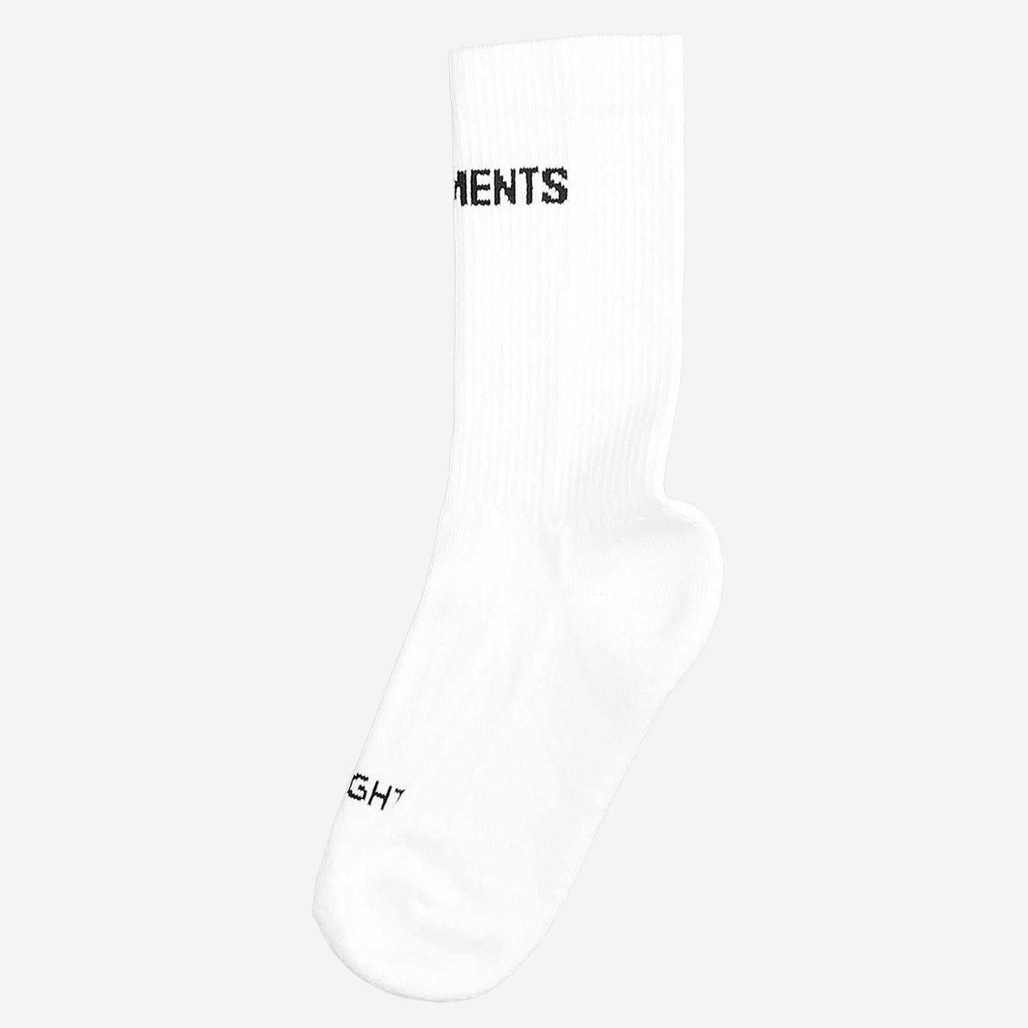CALZINI IN MISTO COTONE STRETCH CON LOGO UE54SO140W WHITE VETEMENTS 