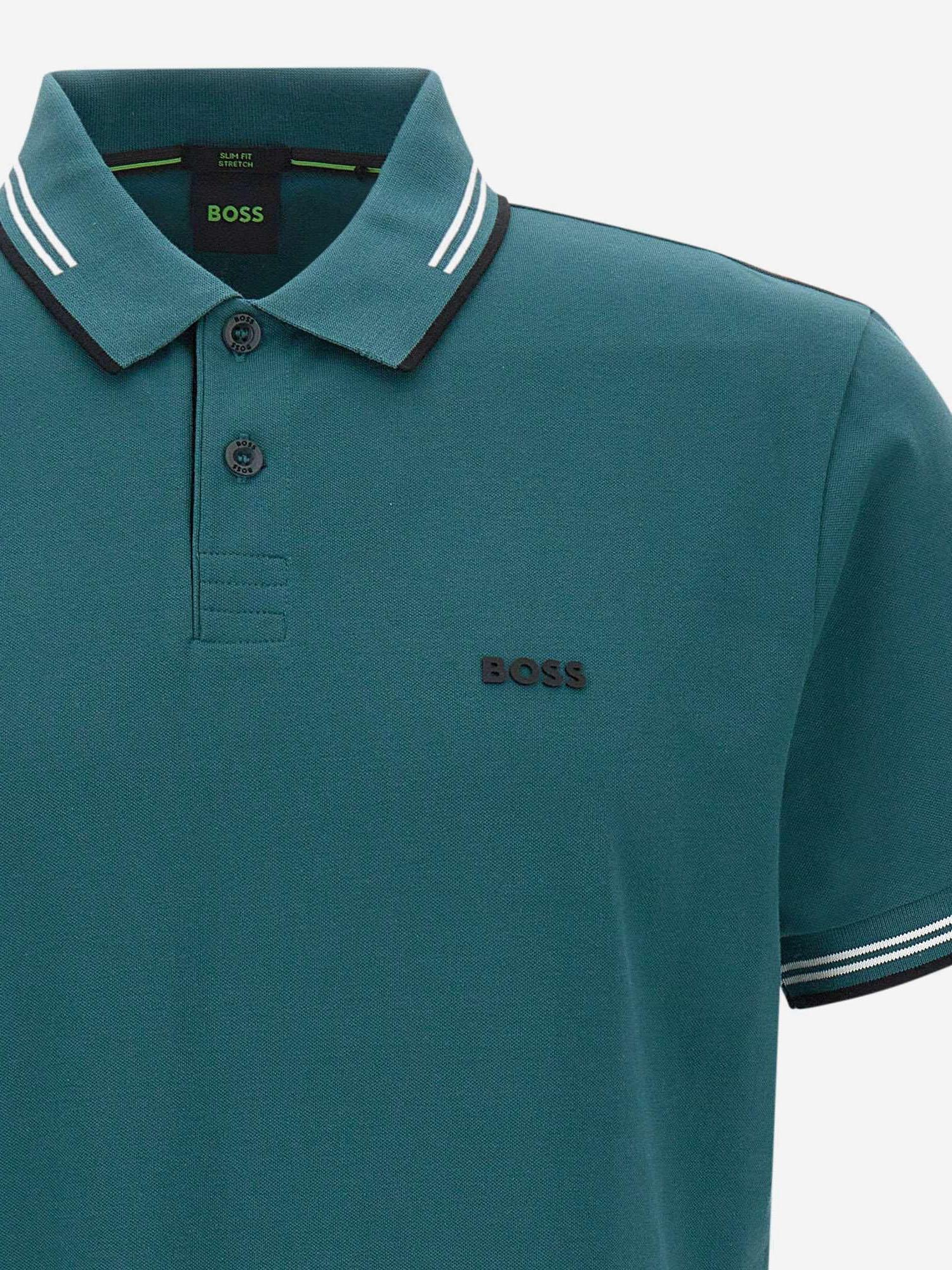 Polo in cotone stretch con logo 50506193 356 HUGO BOSS 