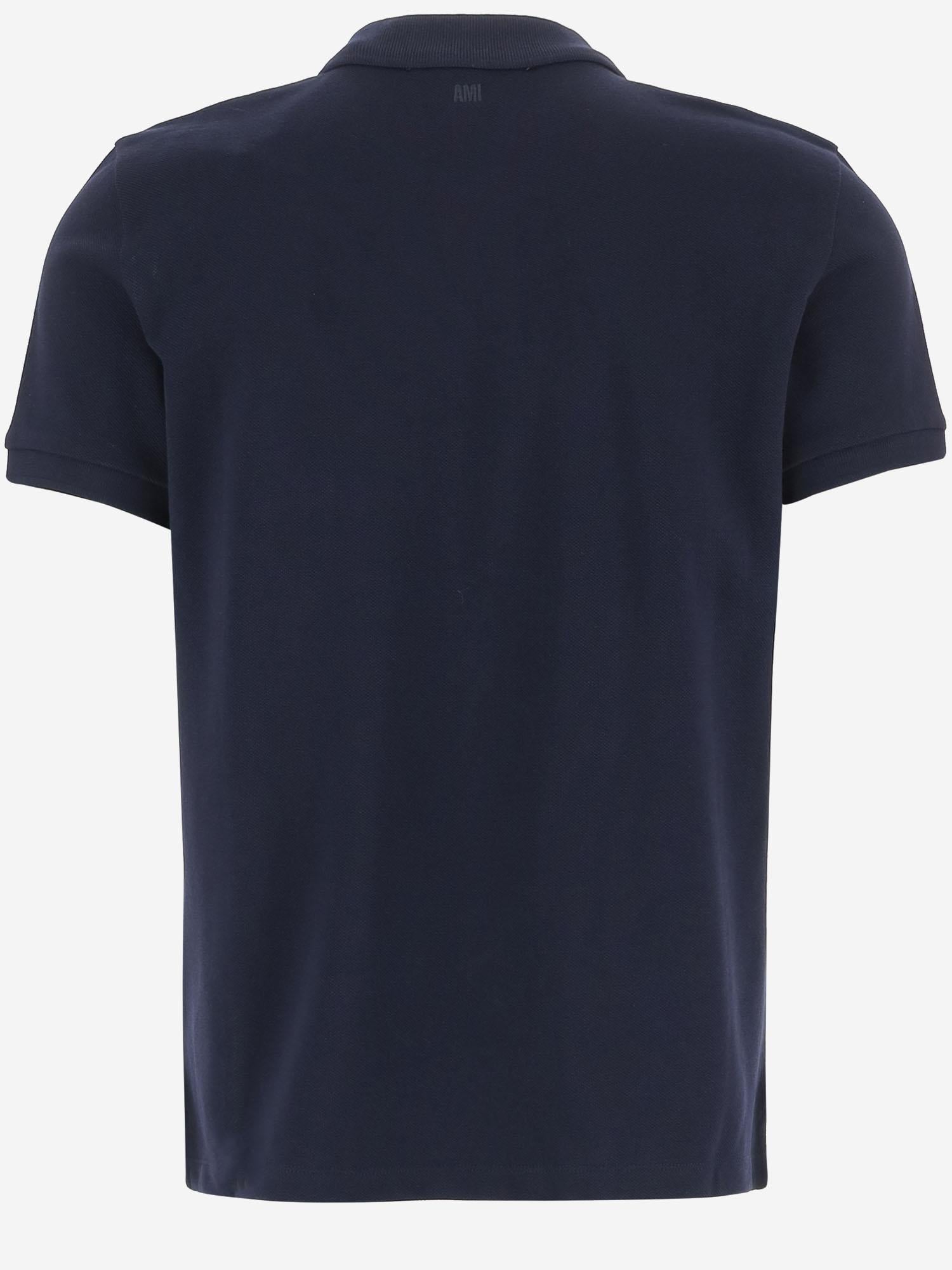 POLO IN COTONE CON LOGO BFUPL001760 430 AMI 