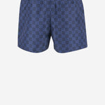 Shorts da bagno in popeline tecnico stampato 815602 XHAJ34735 GUCCI 
