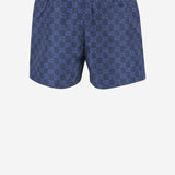 Shorts da bagno in popeline tecnico stampato 815602 XHAJ34735 GUCCI 