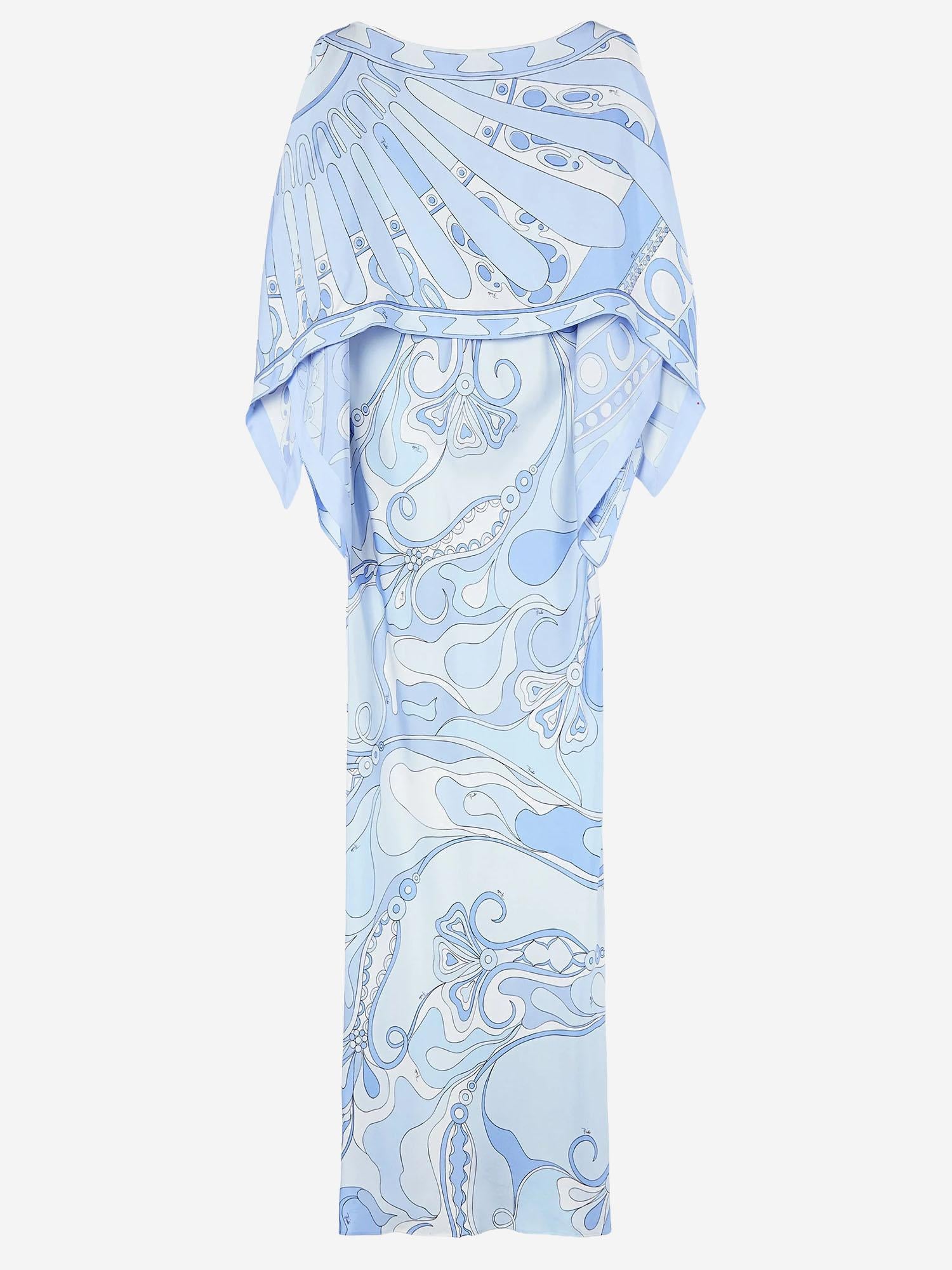 ABITO LUNGO IN SETA CON STAMPA 6HRI306H731 028 EMILIO PUCCI 