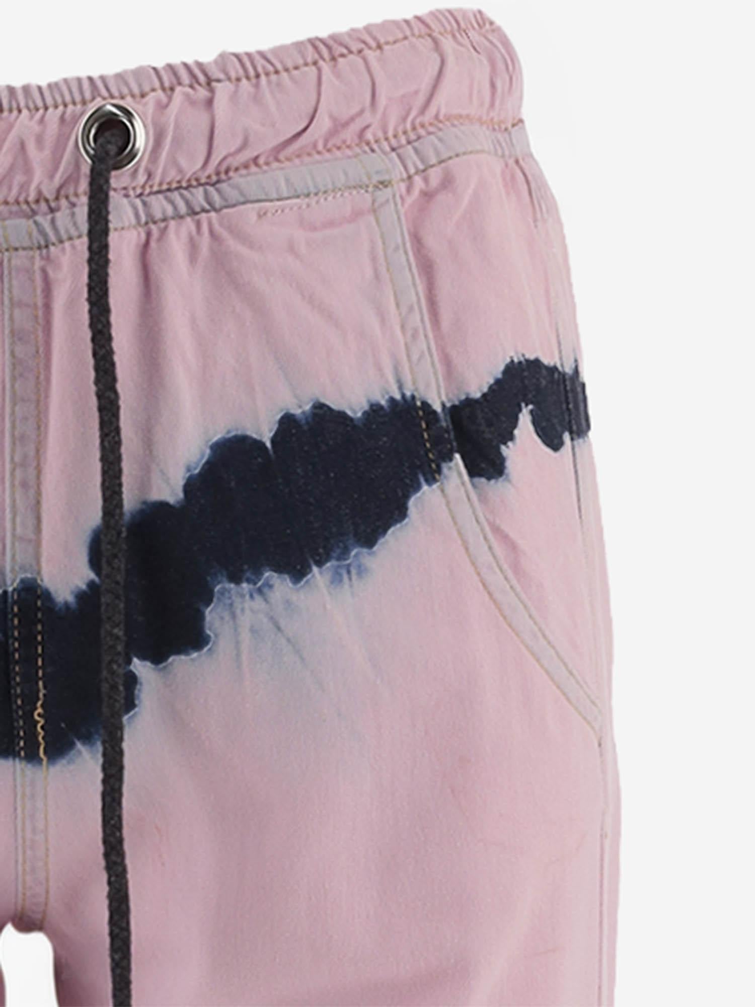 JEANS IN COTONE CON MOTIVO TIE-DYE DAM26TU2 PINK DONT @ ME 