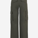 PANTALONI CARGO IN COTONE CON FINITURE CHECK 8118420 MARROWGREEN BURBERRY 