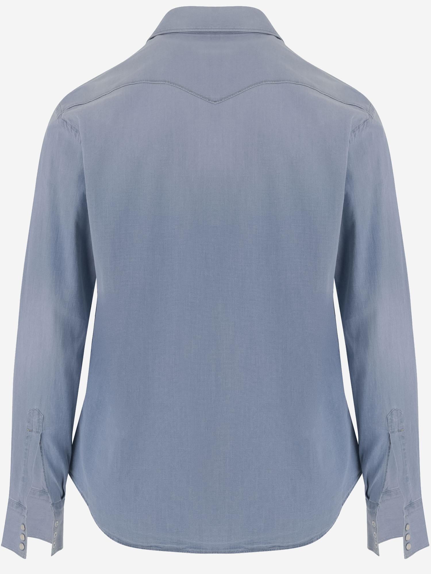 CAMICIA IN DENIM DI COTONE STRETCH WEST 76A2621 GHERARDI 