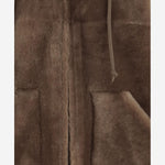 GIACCA REVERSIBILE IN SHEARLING 25069 300MASTICE BLANCHA 