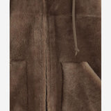GIACCA REVERSIBILE IN SHEARLING 25069 300MASTICE BLANCHA 