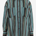 CAMICIA IN COTONE CON MOTIVO A RIGHE 106990 A3CHSD3 PINKO 