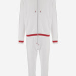 TUTA IN COTONE CON DETTAGLI A CONTRASTO UMJ002201001 BIANCO KITON 