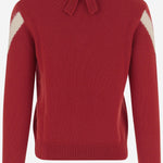 MAGLIONE IN LANA CON VLOGO SU FIOCCO SUL RETRO 7V0KC35Q B5GBRT VALENTINO 
