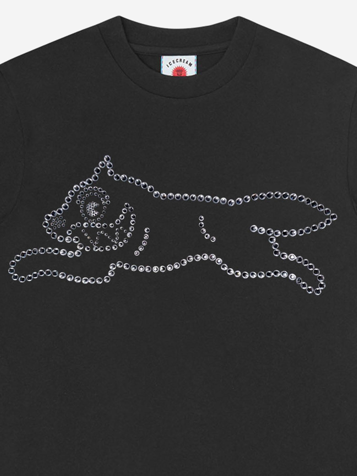 T-SHIRT IN COTONE CON LOGO IC26178 BLACK ICECREAM 