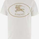 T-SHIRT CON LOGO EKD IN COTONE 8110112 CHALK BURBERRY 