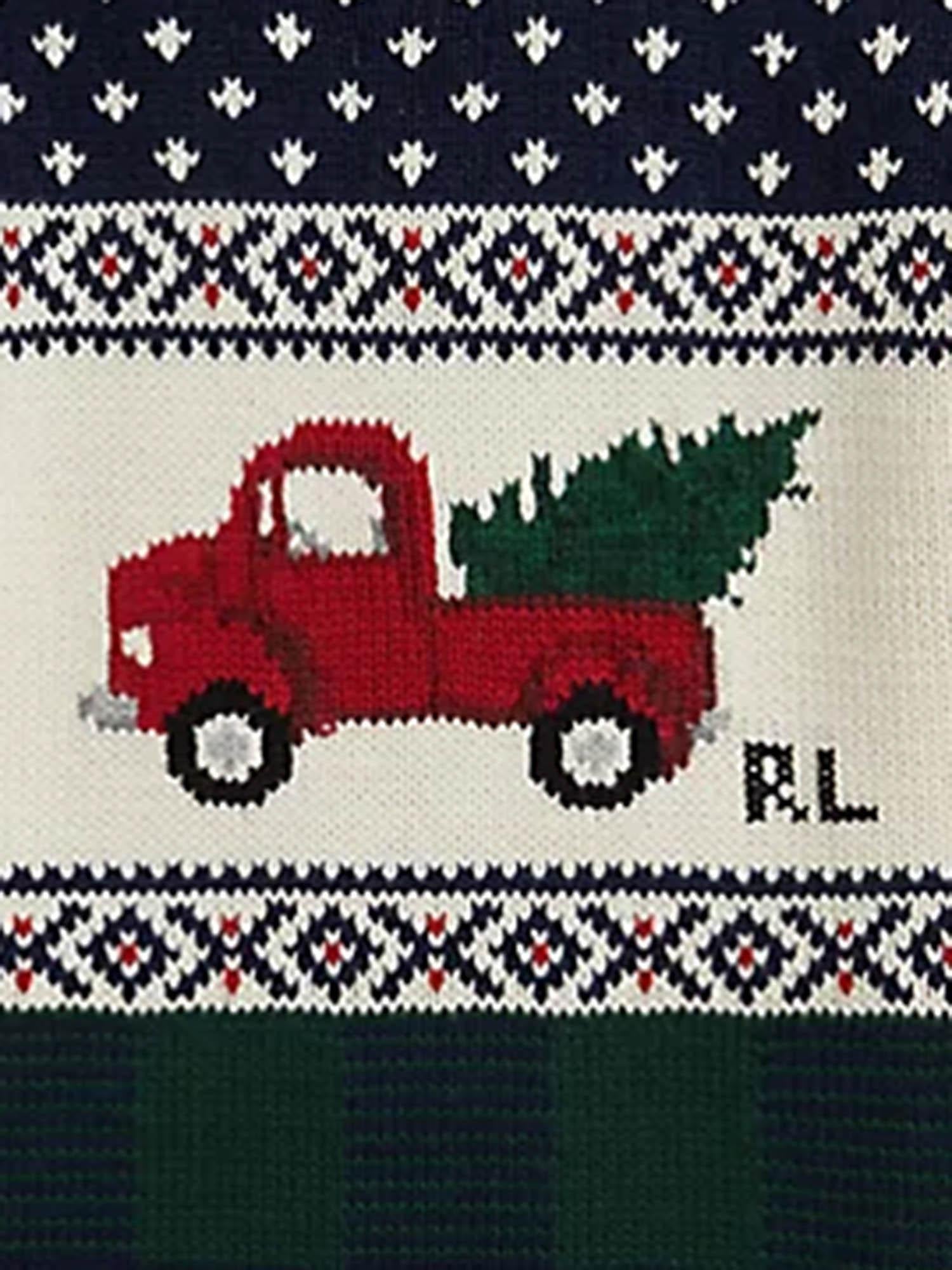 Maglia in cotone con furgone a intarsi 323981051 001 POLO RALPH LAUREN KIDS 