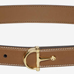 Cintura sottile in pelle con fibbia a mezzo morsetto 836993 AAEFH2718 GUCCI 