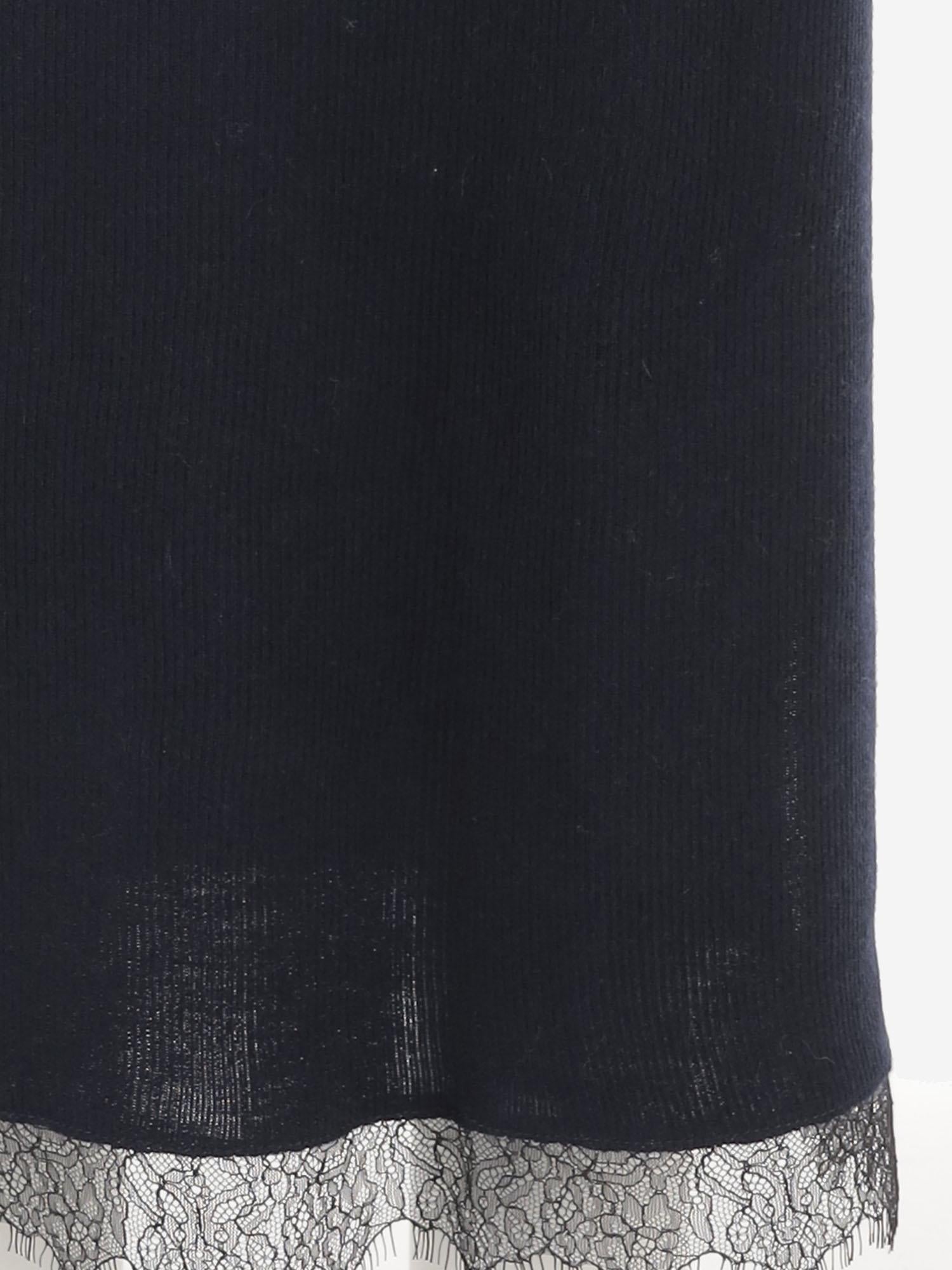 GONNA PENELOPY IN CASHMERE CON DETTAGLIO IN PIZZO KNSK25353 3 ARCH4 