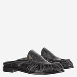 MULES LE LOAFER IN PELLE D'ANGUILLA 869742 0WXAF1000 SAINT LAURENT 