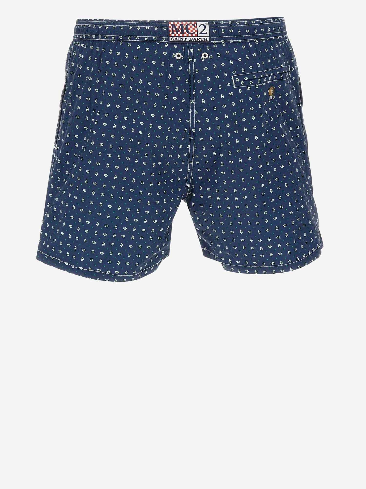 SHORTS DA BAGNO IN NYLON CON MOTIVO FANTASIA LIG0016 00072L MC2 SAINT BARTH 