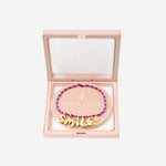 COLLANA IN TESSUTO E METALLO BUBBLELETTERSGOLDPLATED SMILE SORBET ISLAND 