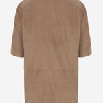 CAMICIA DOUGLAS IN PELLE SCAMOSCIATA SH02 SUEDCAMEL NICCOLO PASQUALETTI 